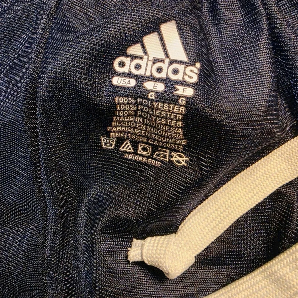 Adidas Michigan‎ Dazzle Boys Navy Blue Yellow Mesh Athletic Shorts Size Large